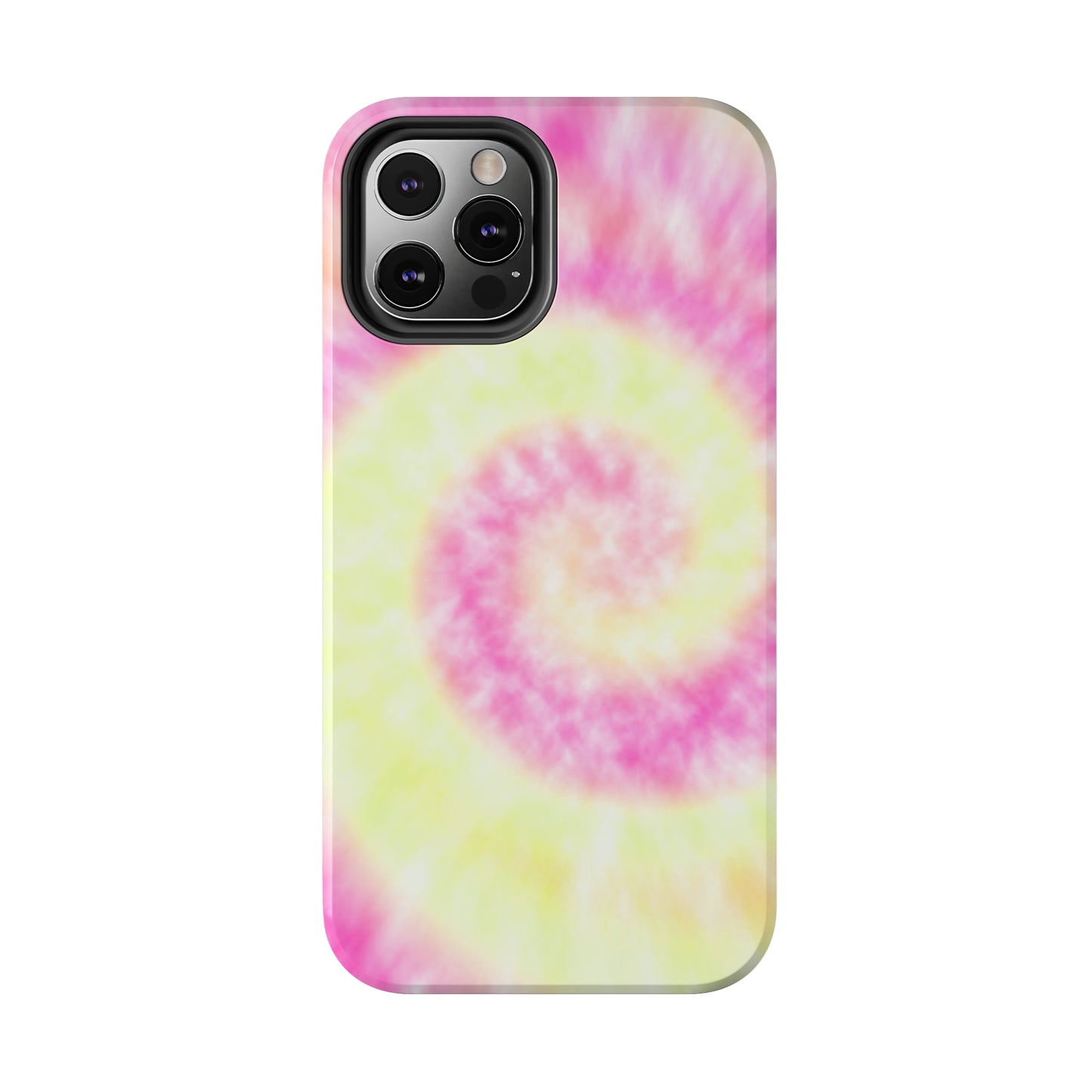 Pink and Yellow Tie Dye Design Phone Case- Lightweight, Impact Resistant Cover for iPhone 6, 6s, 12, 13, 14, 15