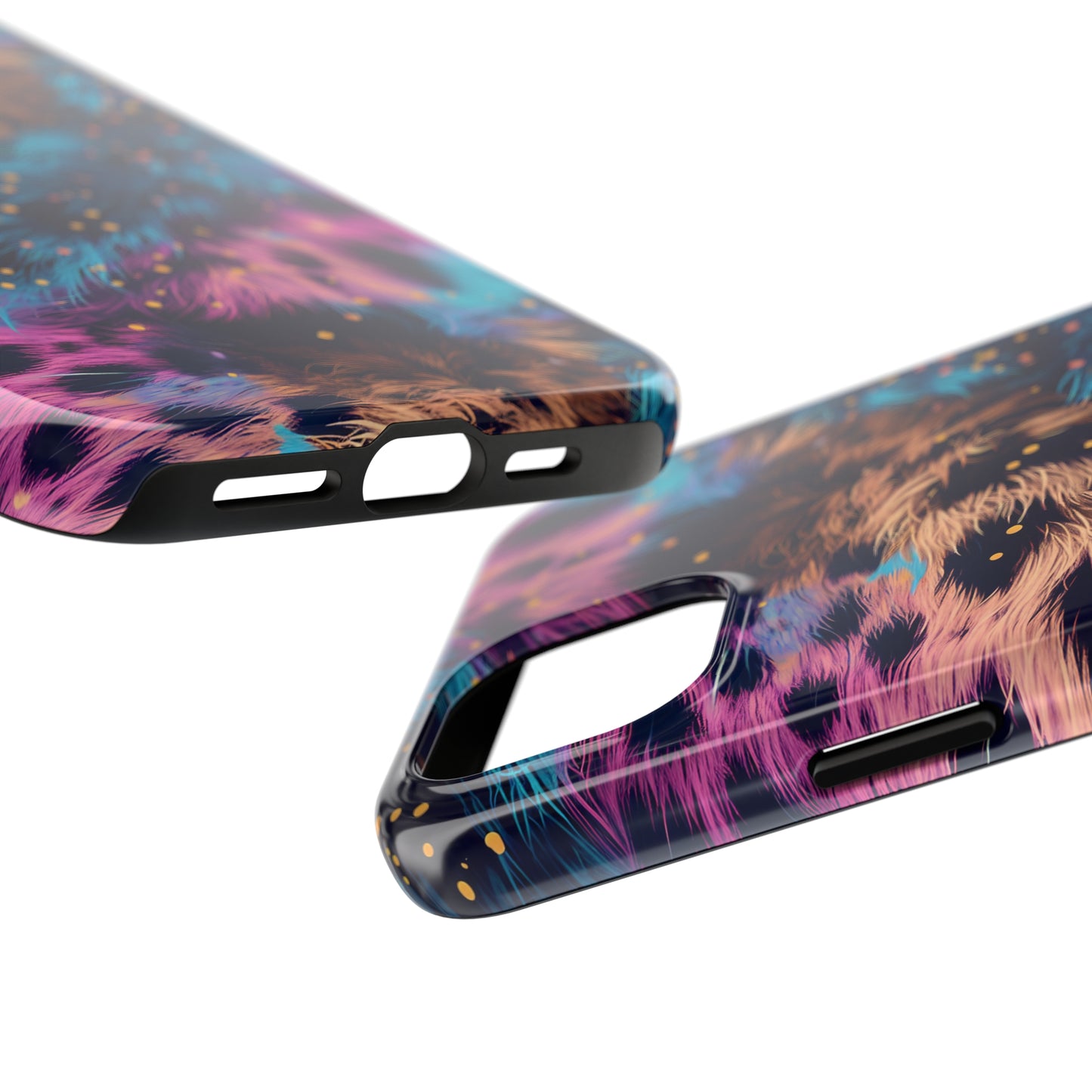 Multicolor unique leopard Pattern Design Tough Phone Case compatible with a large variety of iPhone models, Gift, Phone Case