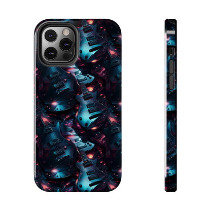 Guitar Pattern Design Tough Phone Case compatible with a large variety of iPhone models, Phone Case, Birthday Gift