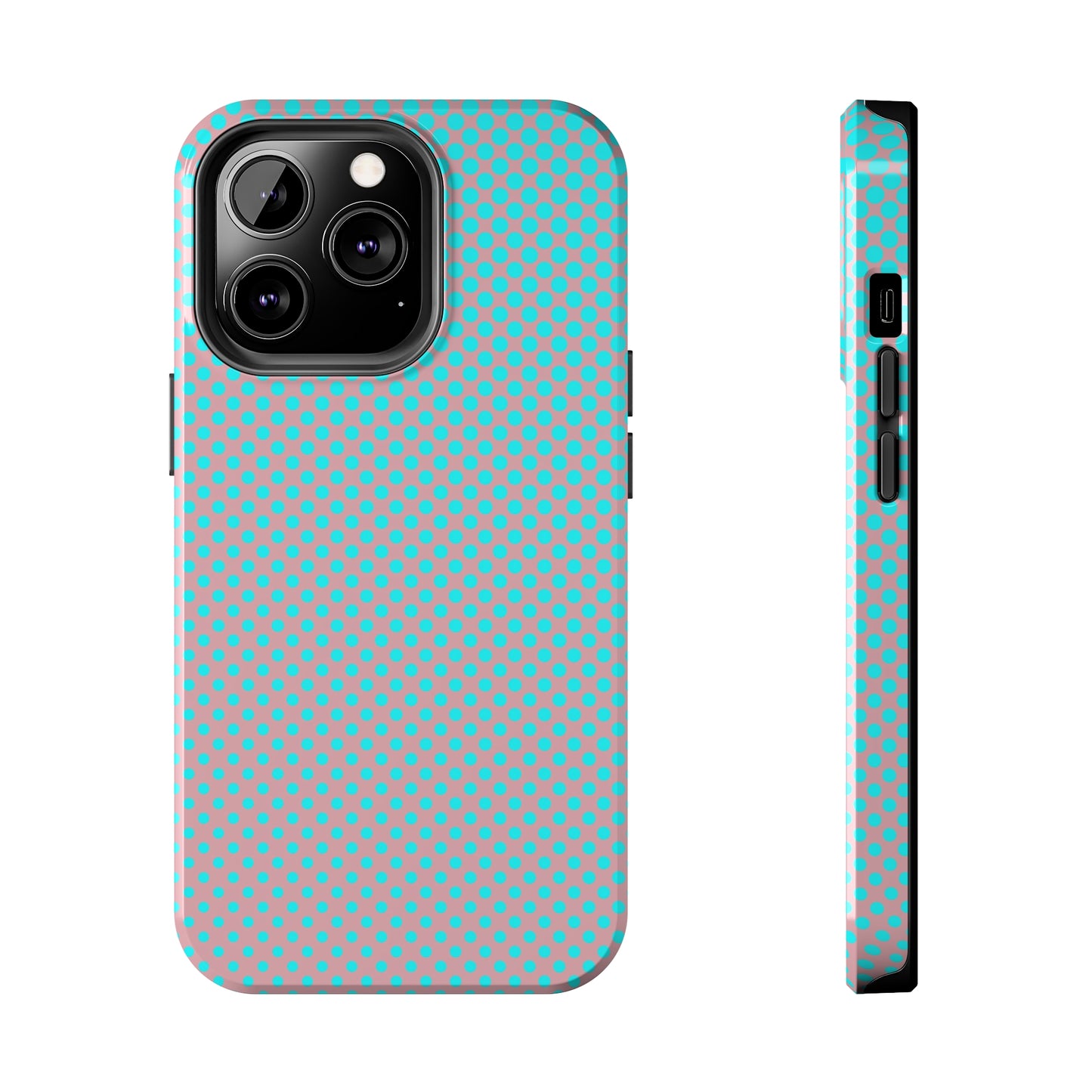 Pink and Blue Ombre Polka Dot Design Tough Phone Case compatible with a large variety of iphone models, Gift, Phone Case