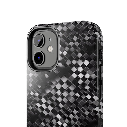 3D Checkerboard Print Pattern Design Tough Phone Case compatible with a large variety of iPhone models, Phone Case, Gift