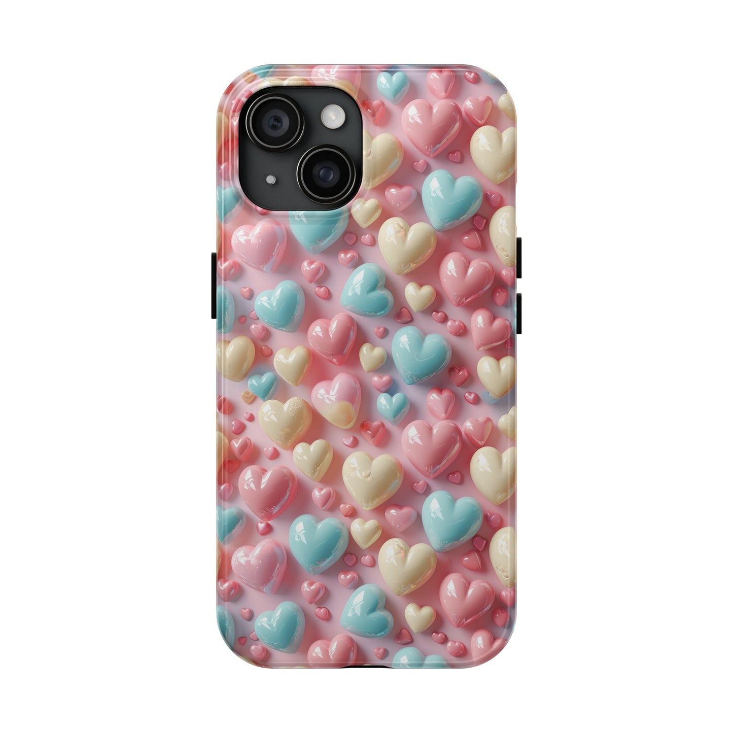 Valentine's Candy Hearts Pattern Design Tough Phone Case compatible with a large variety of iPhone models, Gift, Phone Case