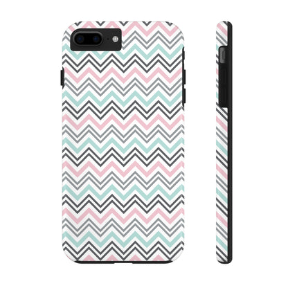 Pastel Chevron print design Tough Phone Case compatible with a large variety of iphone models