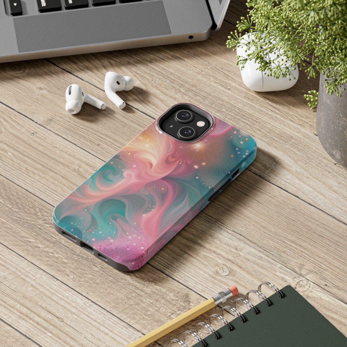 Pastel Pattern Design Tough Phone Case compatible with a large variety of iPhone models, Phone Case, Gift