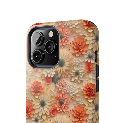 3D Wildflower Floral Pattern print design Phone Case- Lightweight, Impact Resistant Cover for iPhone 6, 6s, 12, 13, 14, 15