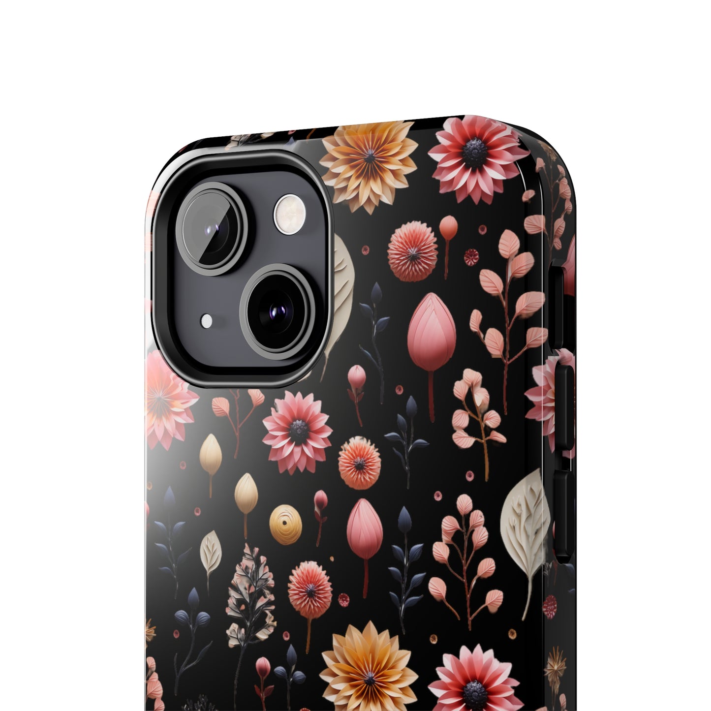 Floating Flowers print design Tough Phone Case compatible with a large variety of iphone models