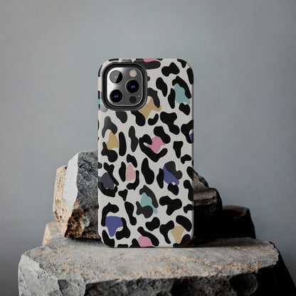 Rainbow Leopard Print design Tough Phone Case compatible with a large variety of iPhone models, Birthday Gift, Phone Case