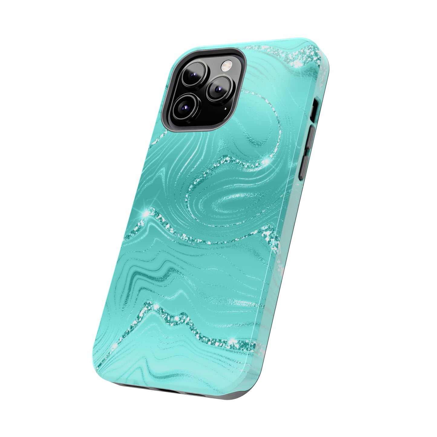 Marbled Turquoise Design Tough Phone Case compatible with a large variety of phone models, Gift, Phone Case