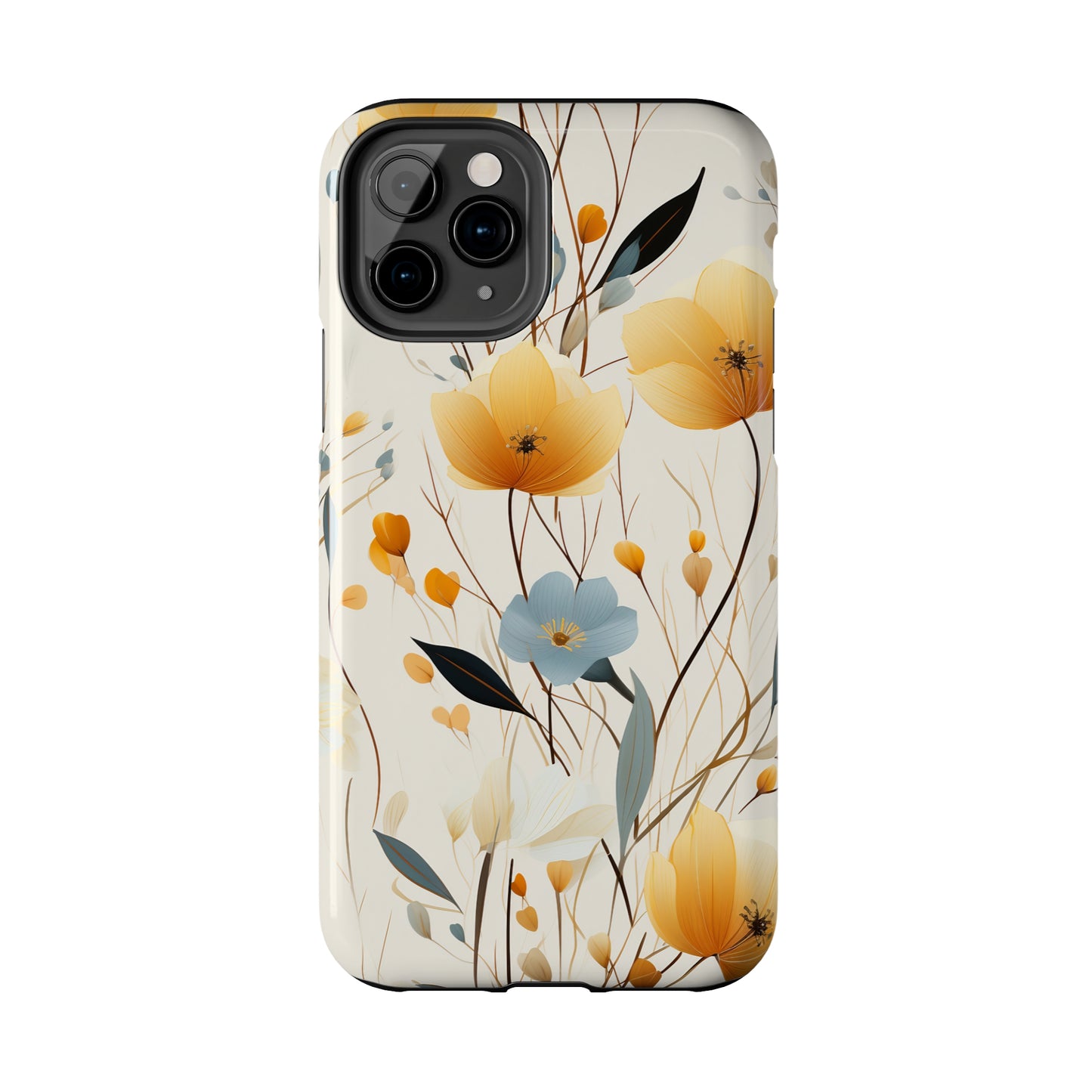 Wildflowers Muted Tones Digital print Design Tough Phone Case compatible with a large variety of iPhone models, Gift, Phone Case