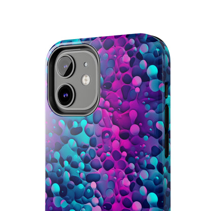 3D Bubble Print Pattern Design Tough Phone Case compatible with a large variety of iPhone models, Phone Case, Gift