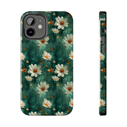 Watercolor Daisy Floral iPhone Case, Elegant White Blossom Design, Protective Phone Cover, Stylish Watercolor Flower Pattern compatible with a large variety of iPhone models, Phone Case, Gift