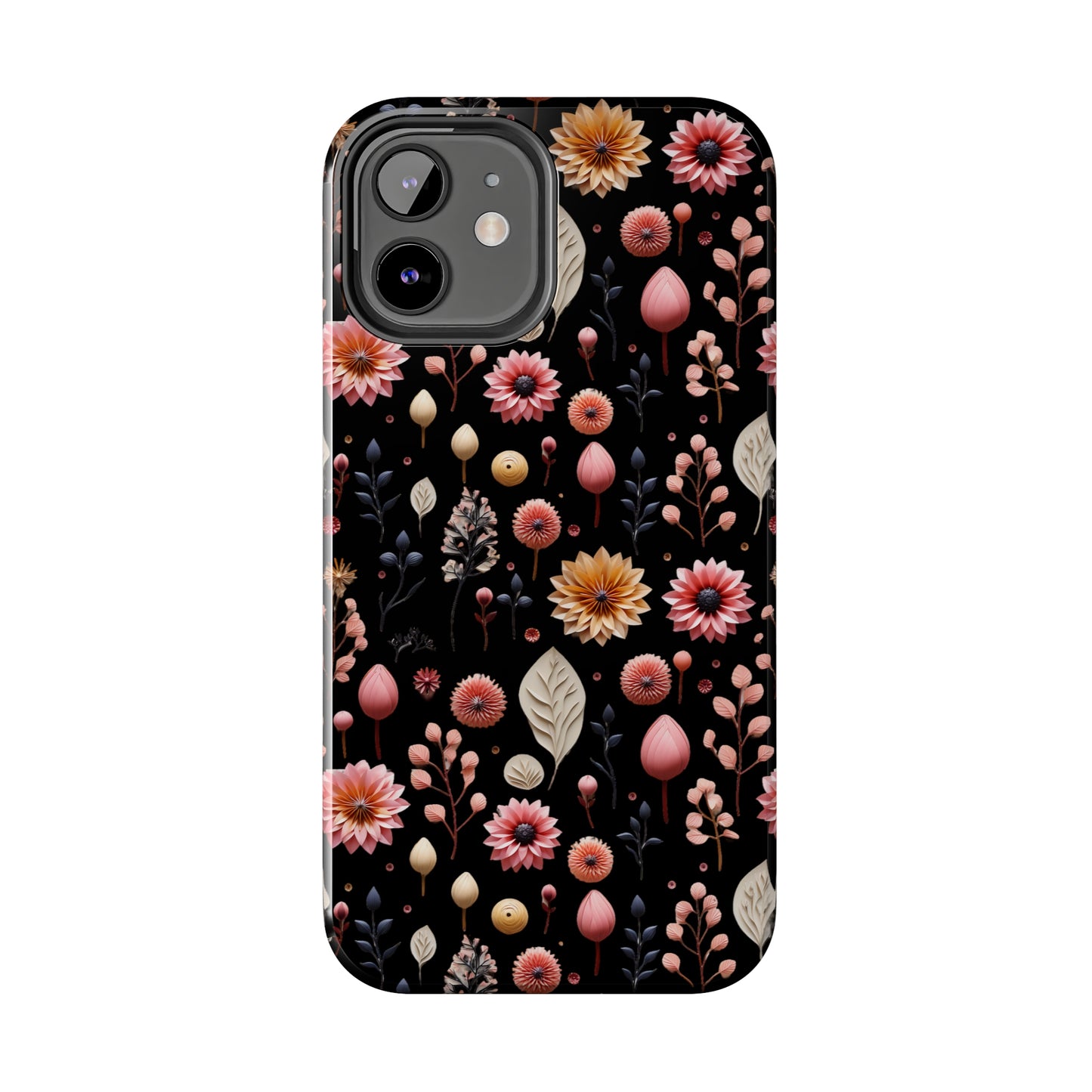 Floating Flowers print design Tough Phone Case compatible with a large variety of iphone models