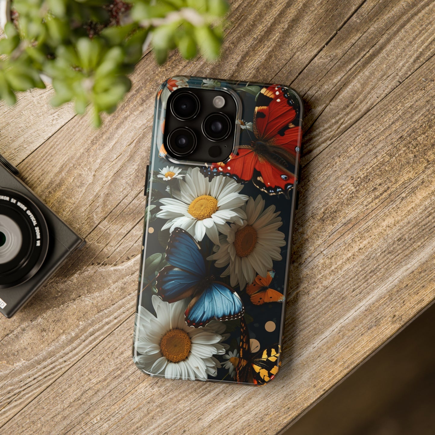 Wildflowers & Butterflies Vibrant Tones Digital print Design Tough Phone Case compatible with a large variety of iPhone models, Phone Case