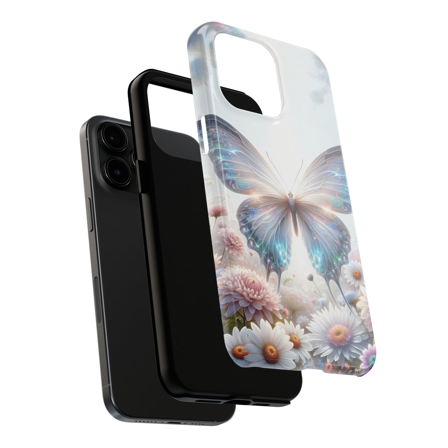 Fantasy Butterfly and Floral design Tough Phone Case compatible with a large variety of iphone models