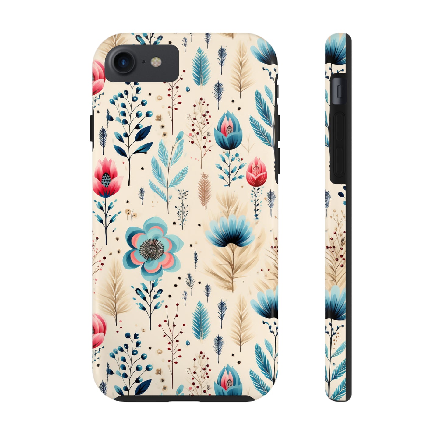 Boho Floral Pattern design Tough Phone Case compatible with a large variety of iphone models