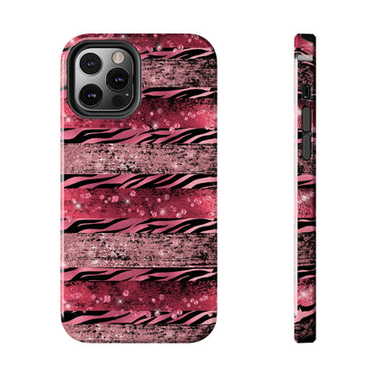 Pink Tiger Design Tough Phone Case compatible with a large variety of phone models, Gift, Phone Case