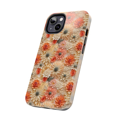 3D Wildflower Floral Pattern print design Phone Case- Lightweight, Impact Resistant Cover for iPhone 6, 6s, 12, 13, 14, 15