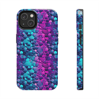 3D Bubble Print Pattern Design Tough Phone Case compatible with a large variety of iPhone models, Phone Case, Gift