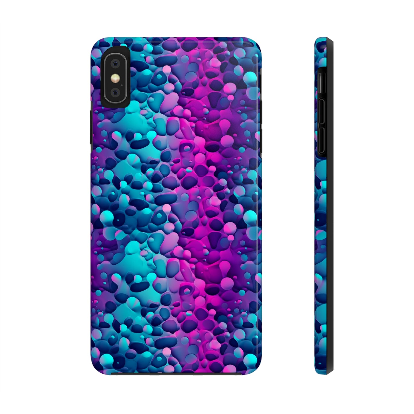 3D Bubble Print Pattern Design Tough Phone Case compatible with a large variety of iPhone models, Phone Case, Gift