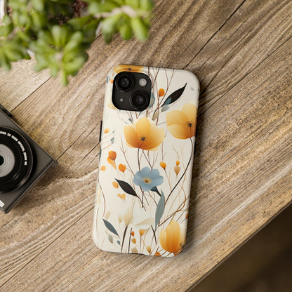 Wildflowers Muted Tones Digital print Design Tough Phone Case compatible with a large variety of iPhone models, Gift, Phone Case