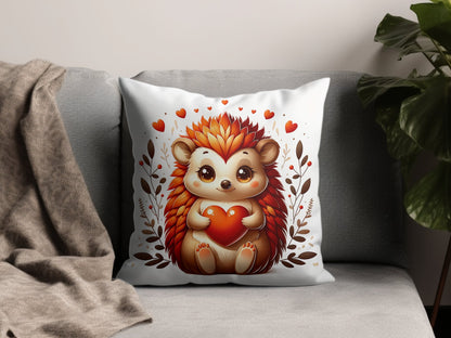 Cute Hedgehog Clipart, Hedgehog Holding Heart Digital Download, Valentine's Day PNG, Animal Illustration, Scrapbooking Graphic