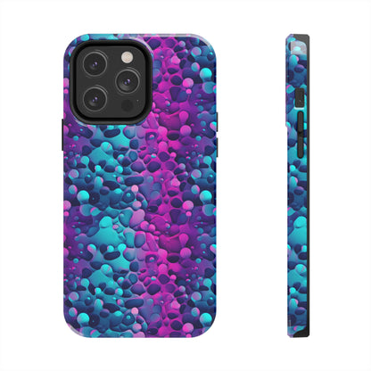 3D Bubble Print Pattern Design Tough Phone Case compatible with a large variety of iPhone models, Phone Case, Gift