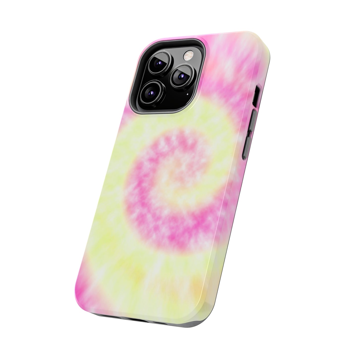 Pink and Yellow Tie Dye Design Phone Case- Lightweight, Impact Resistant Cover for iPhone 6, 6s, 12, 13, 14, 15