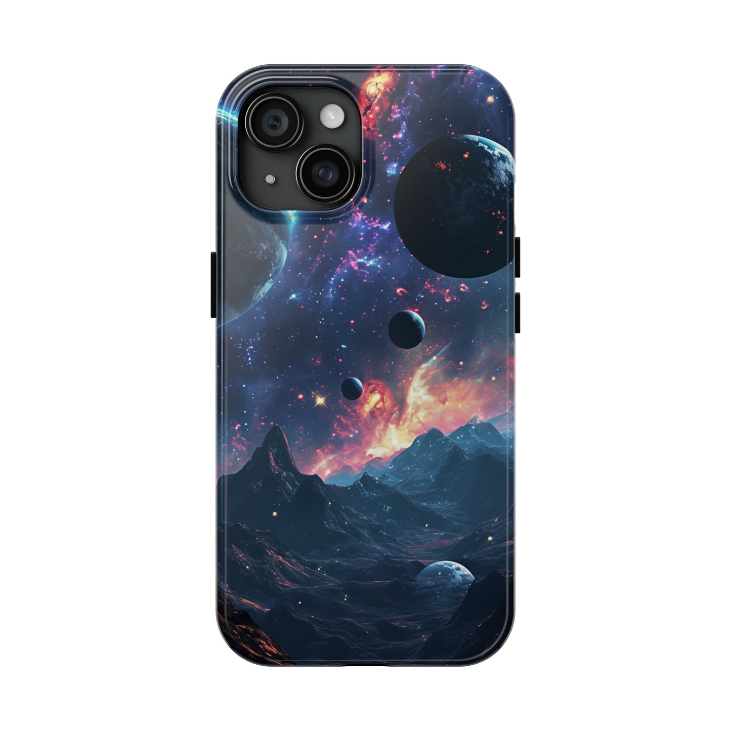 Galaxy Themed Digital print Design Tough Phone Case compatible with a large variety of iPhone models, Gift, Phone Case