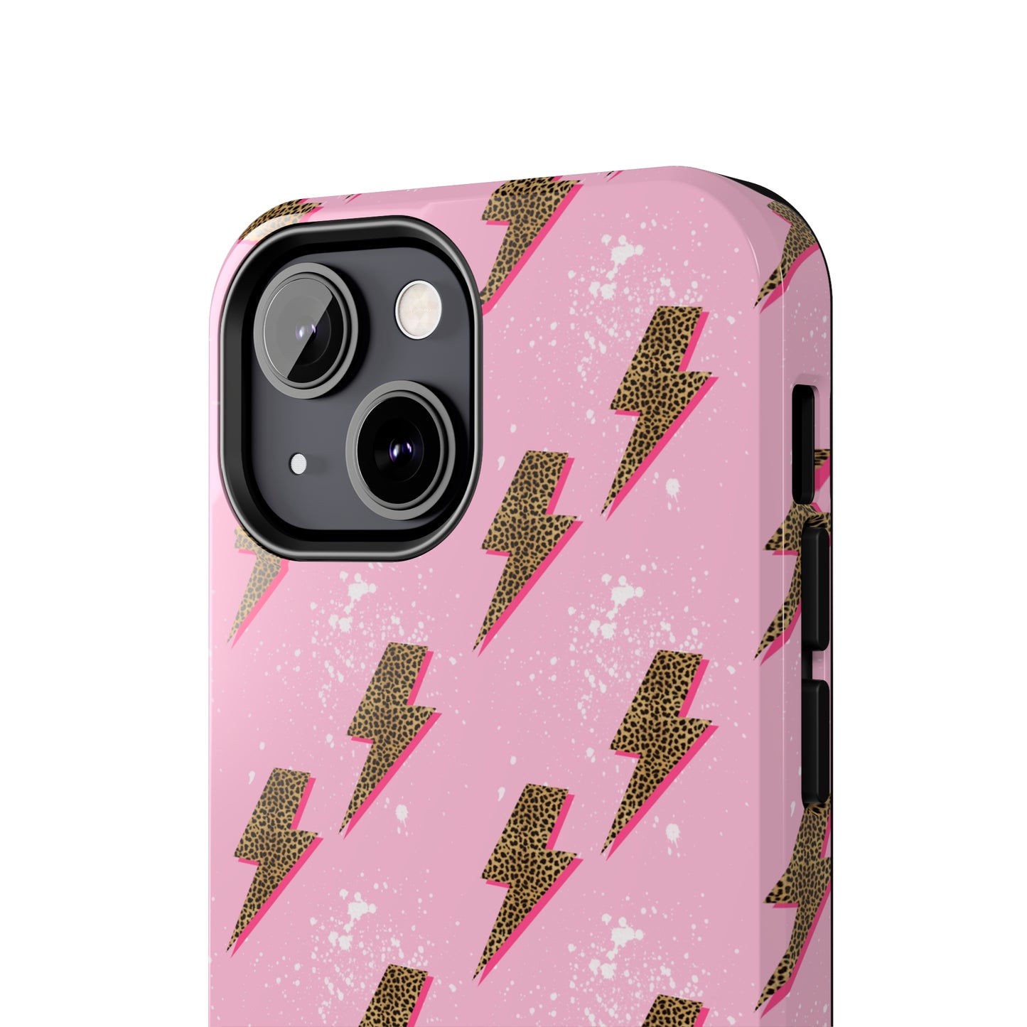 Cheetah Print Lightning Bolts Design Phone Case- Lightweight, Impact Resistant Cover for iPhone 6, 6s, 12, 13, 14, 15