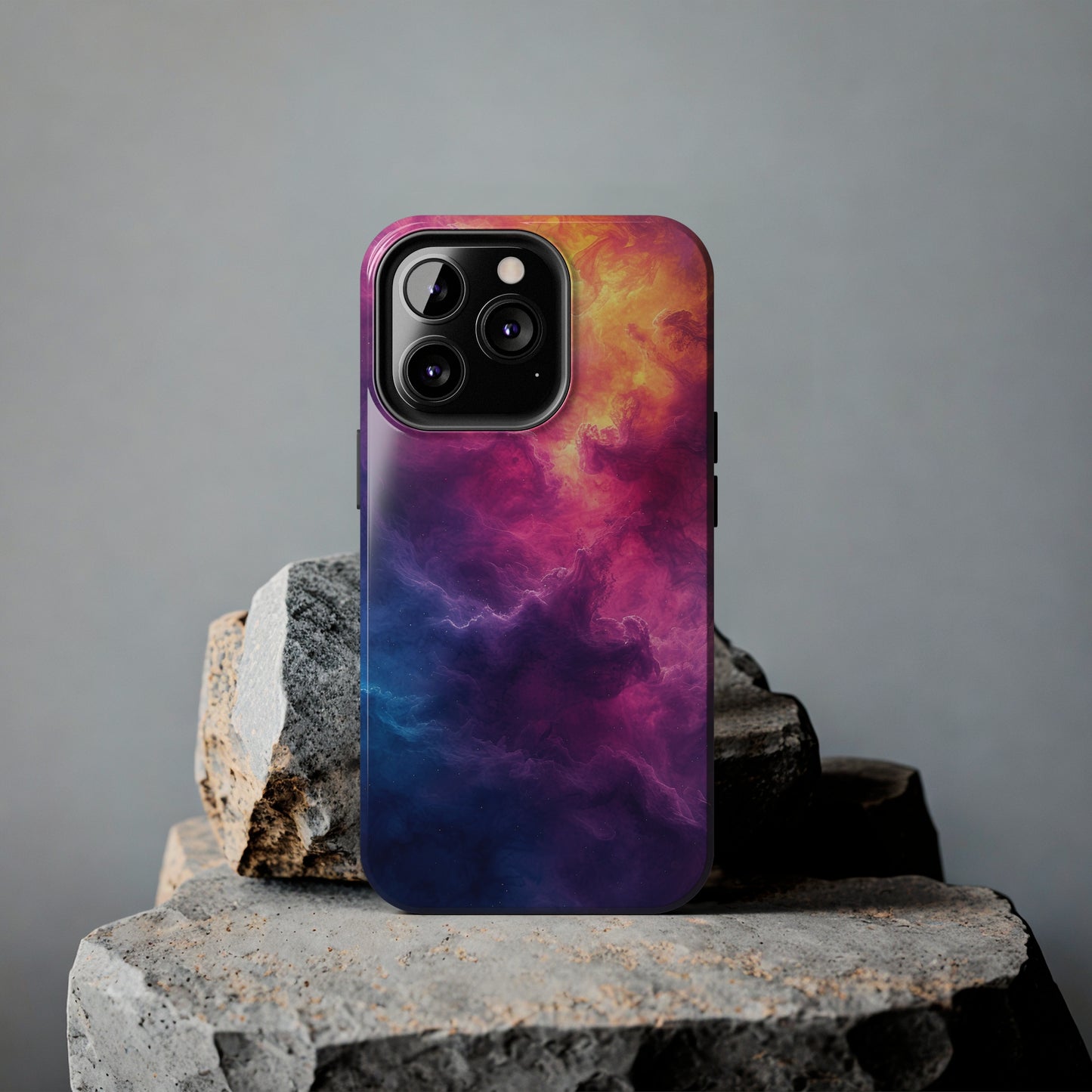 Abstract Art Colorful Nebula Design Phone Case- Lightweight, Impact Resistant Cover for iPhone 6, 6s, 12, 13, 14, 15