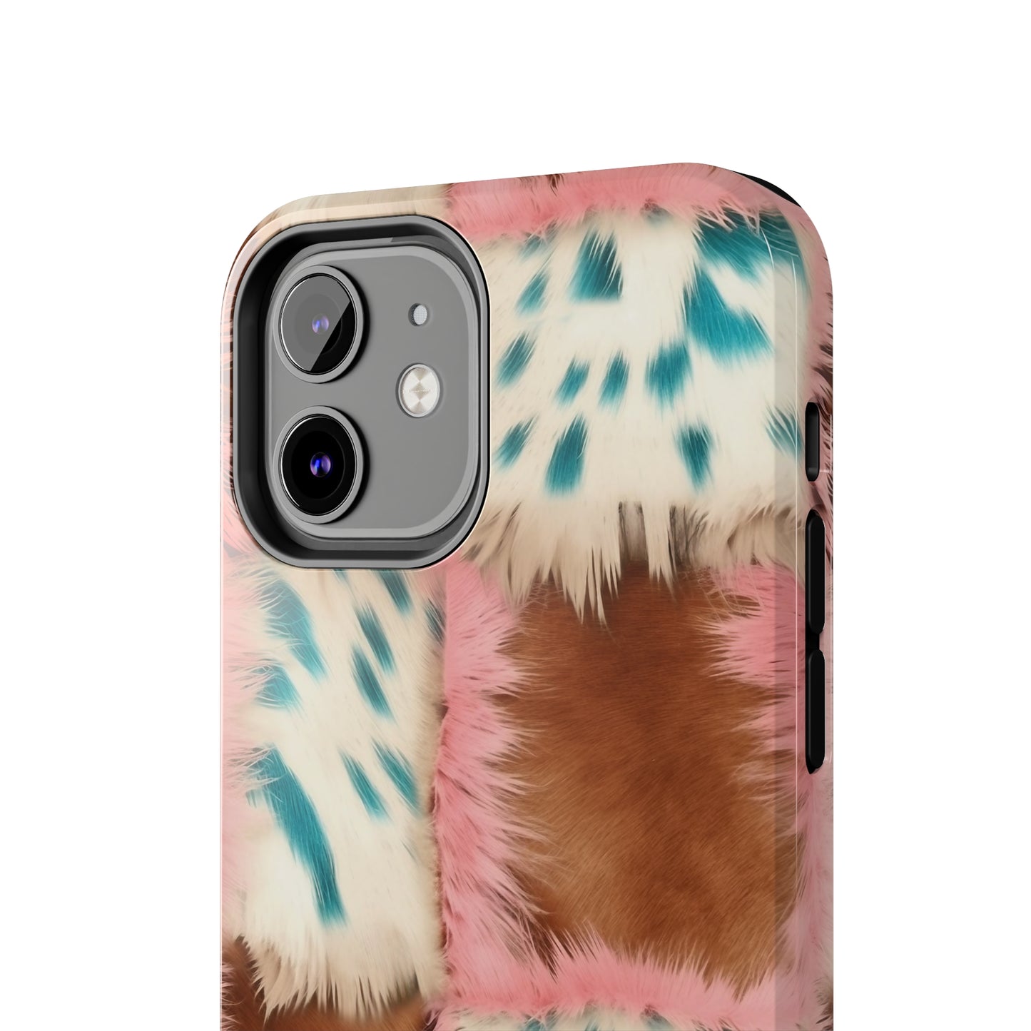 Modern Cowgirl Cowhide Design Pattern Print Tough Phone Case compatible with a large variety of phone models, Phone Case, Gift