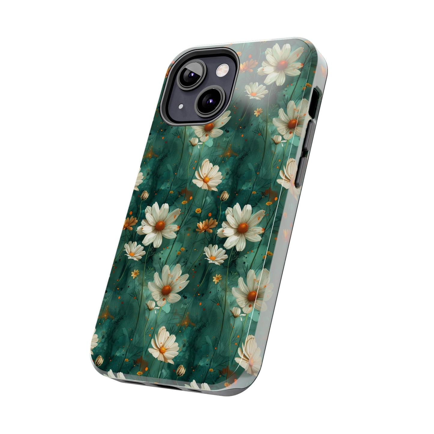 Watercolor Daisy Floral iPhone Case, Elegant White Blossom Design, Protective Phone Cover, Stylish Watercolor Flower Pattern compatible with a large variety of iPhone models, Phone Case, Gift