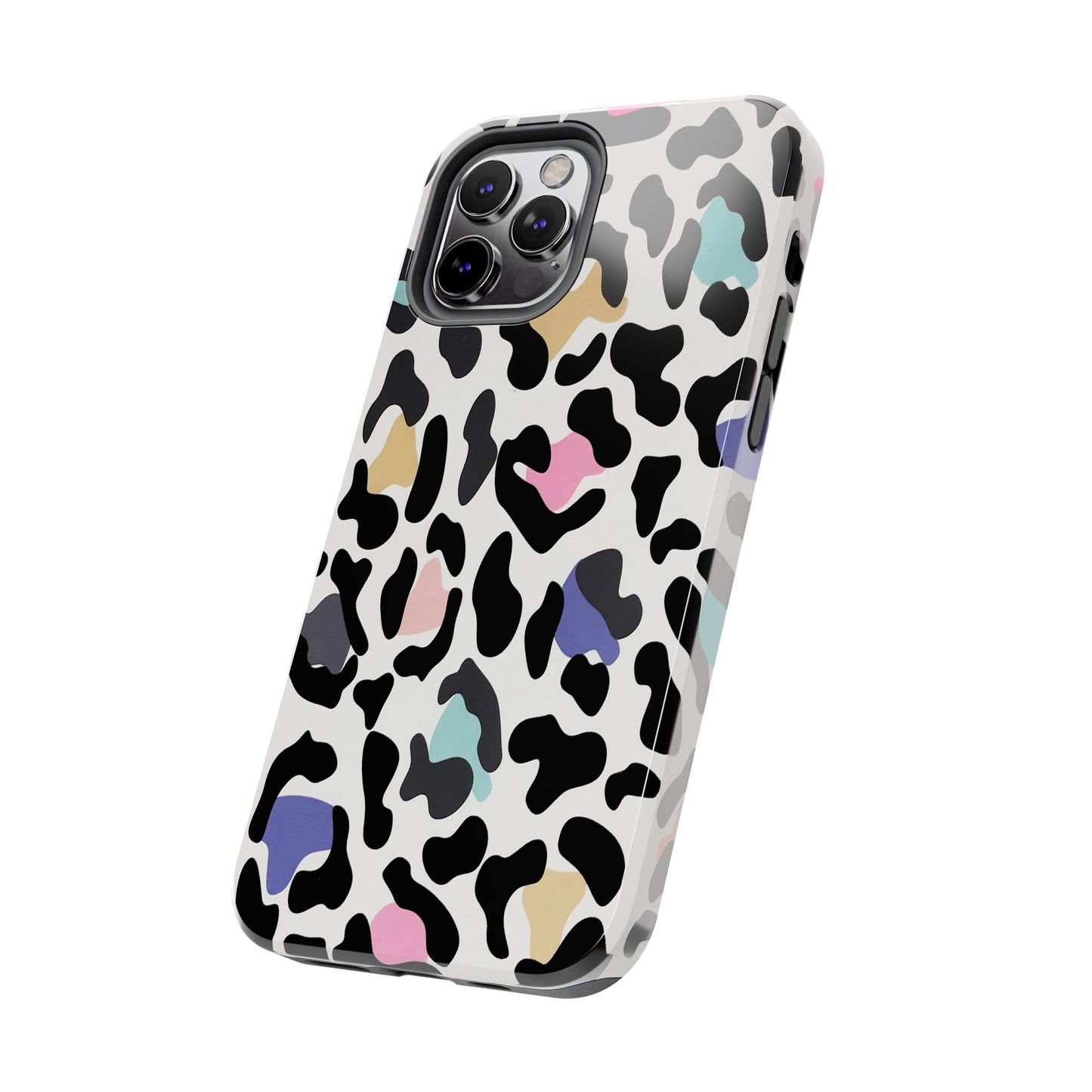 Rainbow Leopard Print design Tough Phone Case compatible with a large variety of iPhone models, Birthday Gift, Phone Case