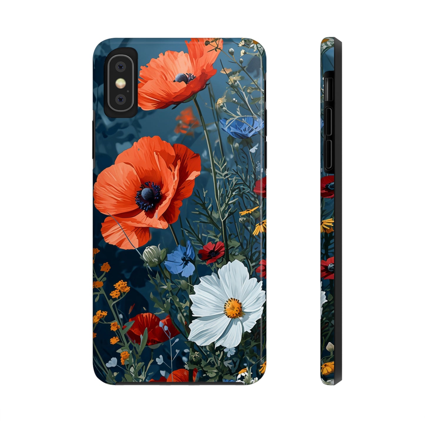 Wildflowers Vibrant Tones Digital print Design Tough Phone Case compatible with a large variety of iPhone models, Gift, Phone Case