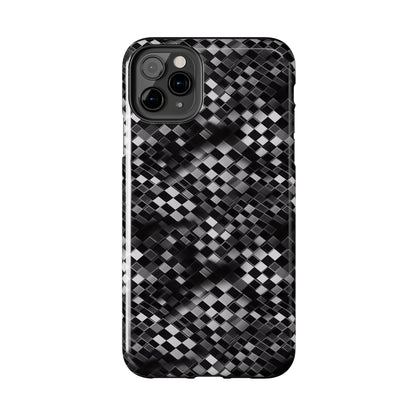 3D Checkerboard Print Pattern Design Tough Phone Case compatible with a large variety of iPhone models, Phone Case, Gift