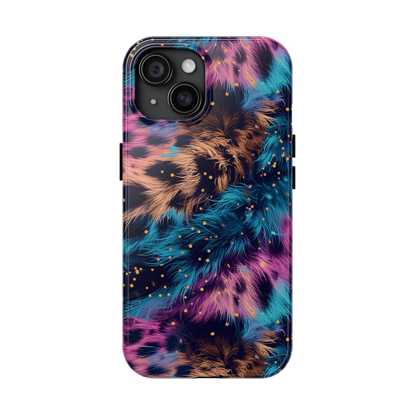 Multicolor unique leopard Pattern Design Tough Phone Case compatible with a large variety of iPhone models, Gift, Phone Case