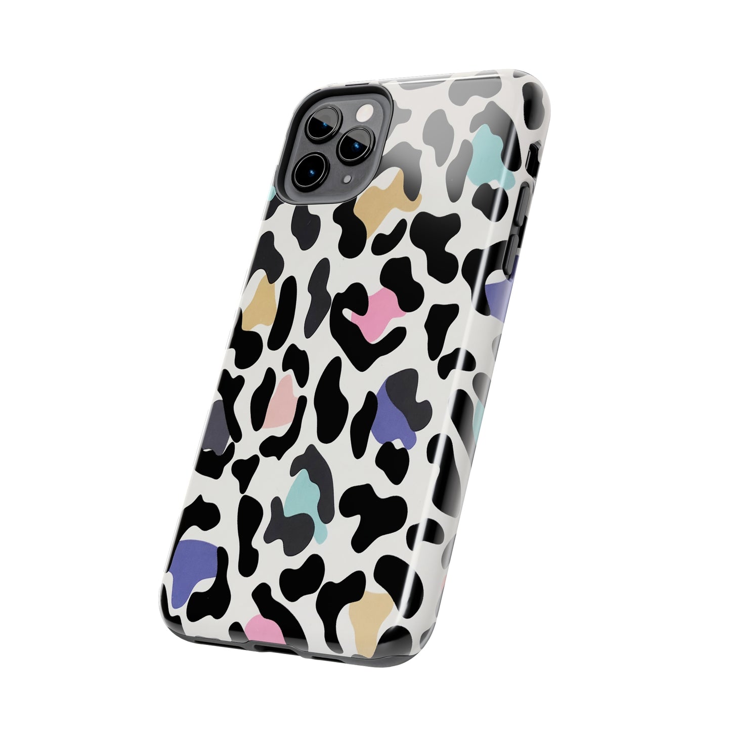 Rainbow Leopard Print design Tough Phone Case compatible with a large variety of iPhone models, Birthday Gift, Phone Case