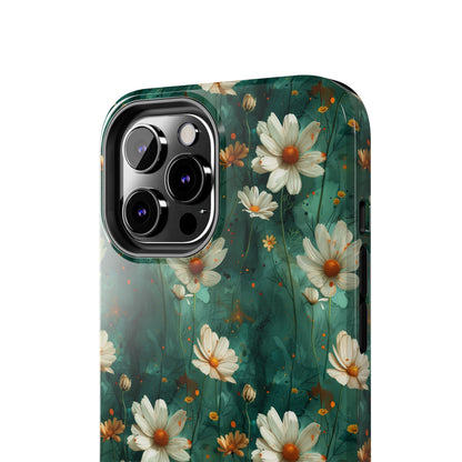 Watercolor Daisy Floral iPhone Case, Elegant White Blossom Design, Protective Phone Cover, Stylish Watercolor Flower Pattern compatible with a large variety of iPhone models, Phone Case, Gift