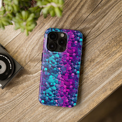 3D Bubble Print Pattern Design Tough Phone Case compatible with a large variety of iPhone models, Phone Case, Gift