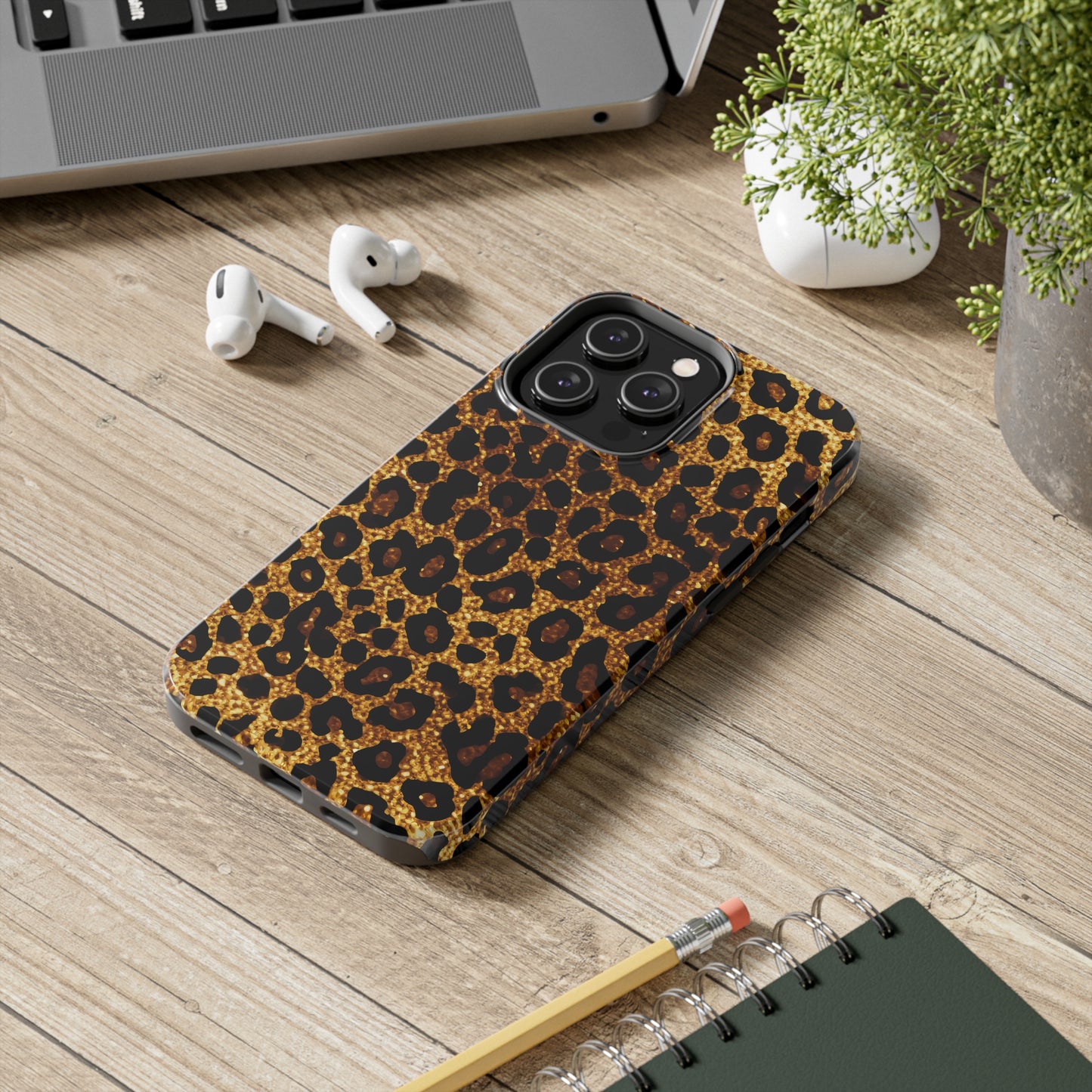 Cheetah Print design Tough Phone Case compatible with a large variety of iPhone models, Birthday Gift, Phone Case