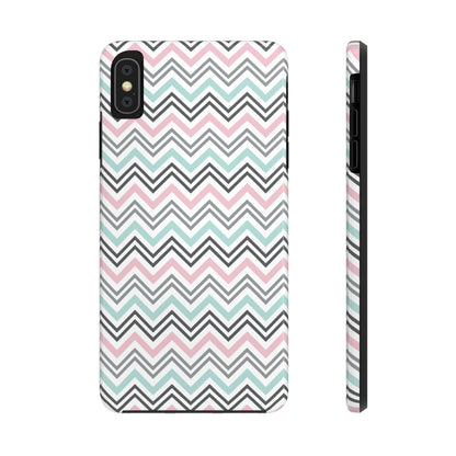 Pastel Chevron print design Tough Phone Case compatible with a large variety of iphone models