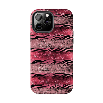 Pink Tiger Design Tough Phone Case compatible with a large variety of phone models, Gift, Phone Case