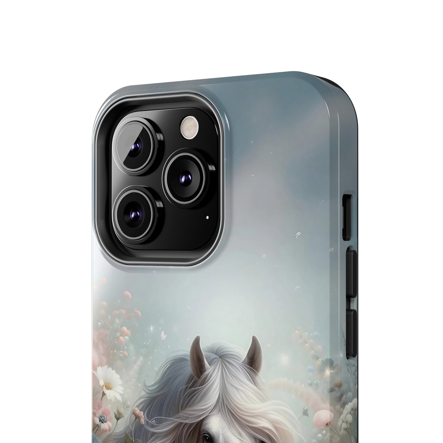 Beautiful Horse and Floral print Design Tough Phone Case compatible with a large variety of iPhone models, Gift, Phone Case