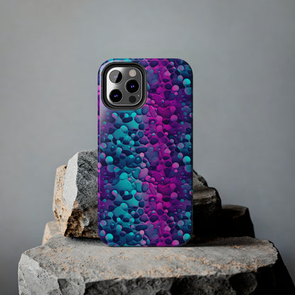 3D Bubble Print Pattern Design Tough Phone Case compatible with a large variety of iPhone models, Phone Case, Gift