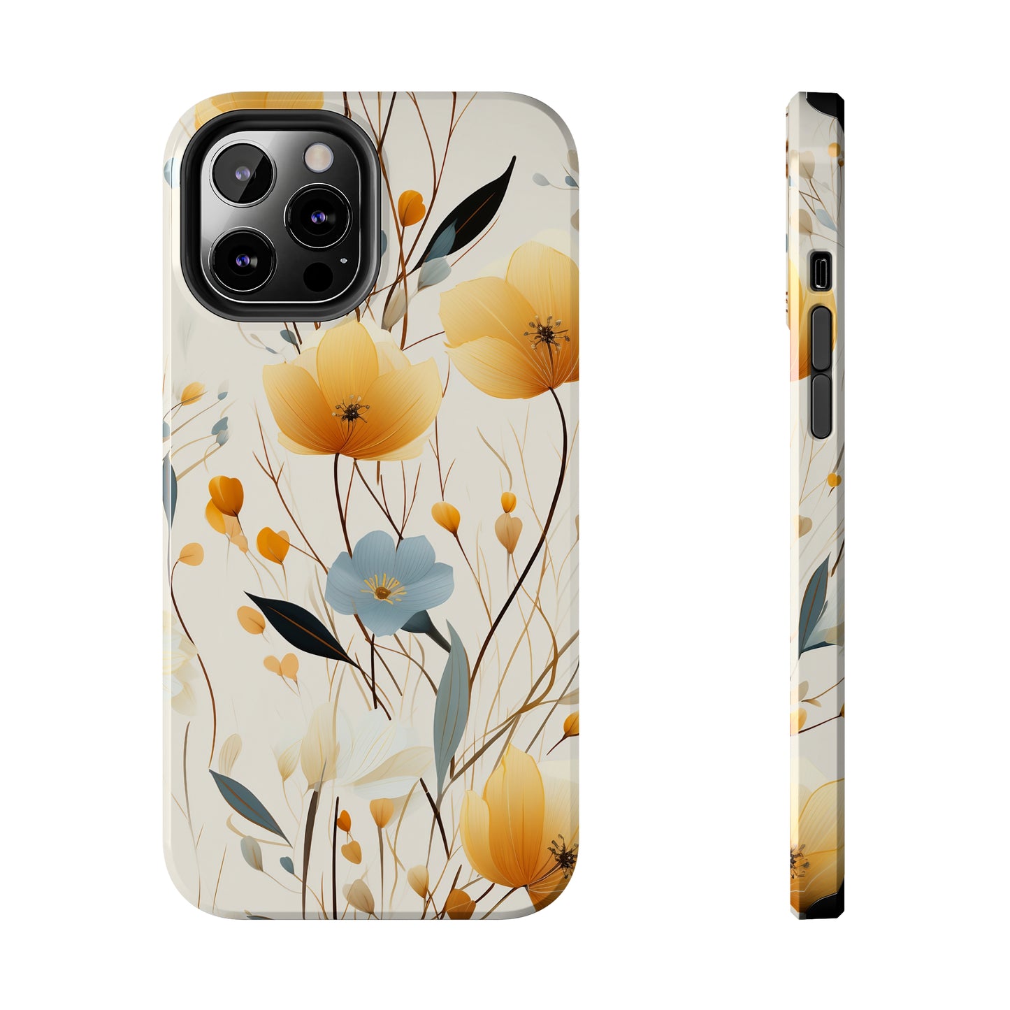 Wildflowers Muted Tones Digital print Design Tough Phone Case compatible with a large variety of iPhone models, Gift, Phone Case