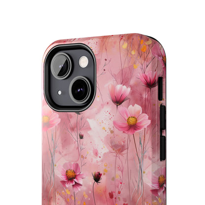 Pastel Grunge Floral pattern iPhone Case, Aesthetic Phone Cover, Artsy Floral Design, Protective Phone Cover compatible with a large variety of iPhone models, Phone Case, Gift