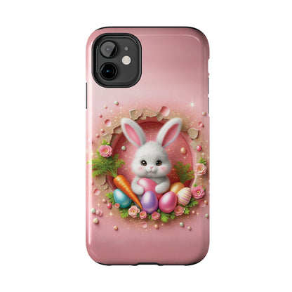 Easter Bunny Hole in the Wall design Tough Phone Case compatible with a large variety of iphone models