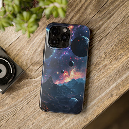 Galaxy Themed Digital print Design Tough Phone Case compatible with a large variety of iPhone models, Gift, Phone Case