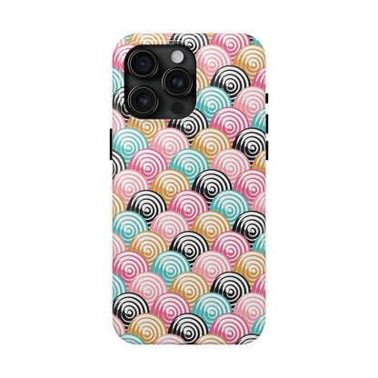 Rainbow Swirls Pattern design Tough Phone Case compatible with a large variety of iphone models