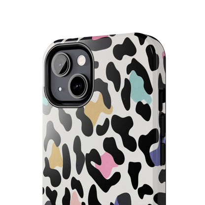 Rainbow Leopard Print design Tough Phone Case compatible with a large variety of iPhone models, Birthday Gift, Phone Case